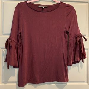 White House black market maroon blouse